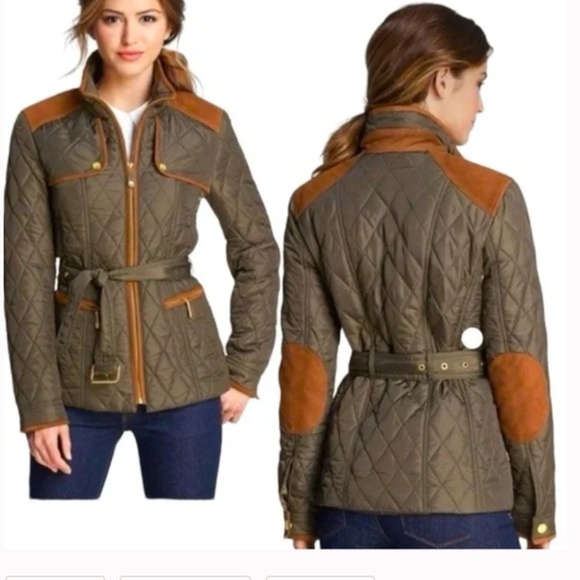 NEW! Vince Camuto Belted, Quilted Jacket Size Petite Small - Picture 2 of 15